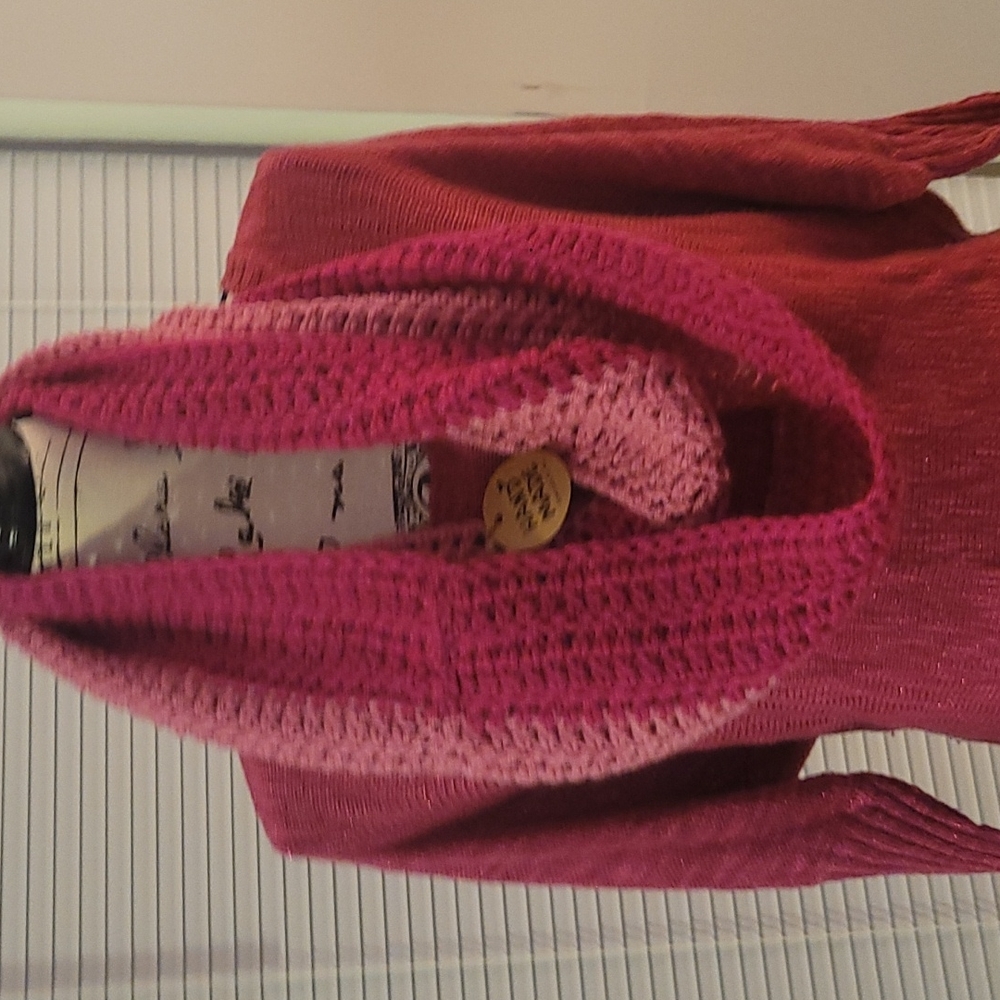 Light Pink & Hot Pink Crochet Infinity Scarf